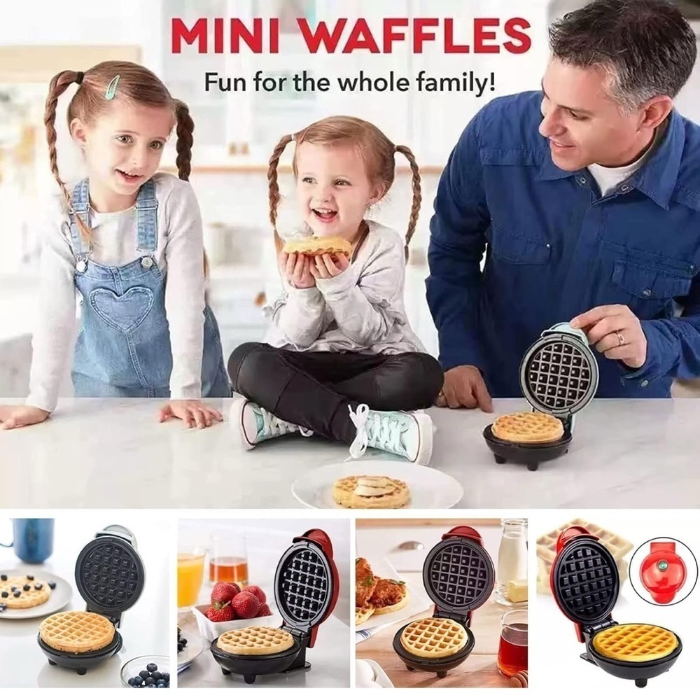 Dash Mini Maker: Aqua Mini Waffle Maker Machine - Pre-owned In Box - Picture 16 of 16